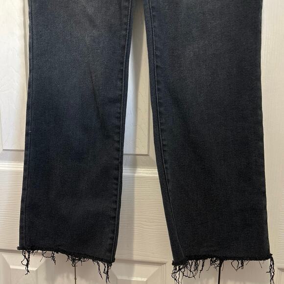 Wit & Wisdom Bennett Barely Bootcut Washed Black Slimming Grunge Raw Hem Size 6 - Picture 4 of 8